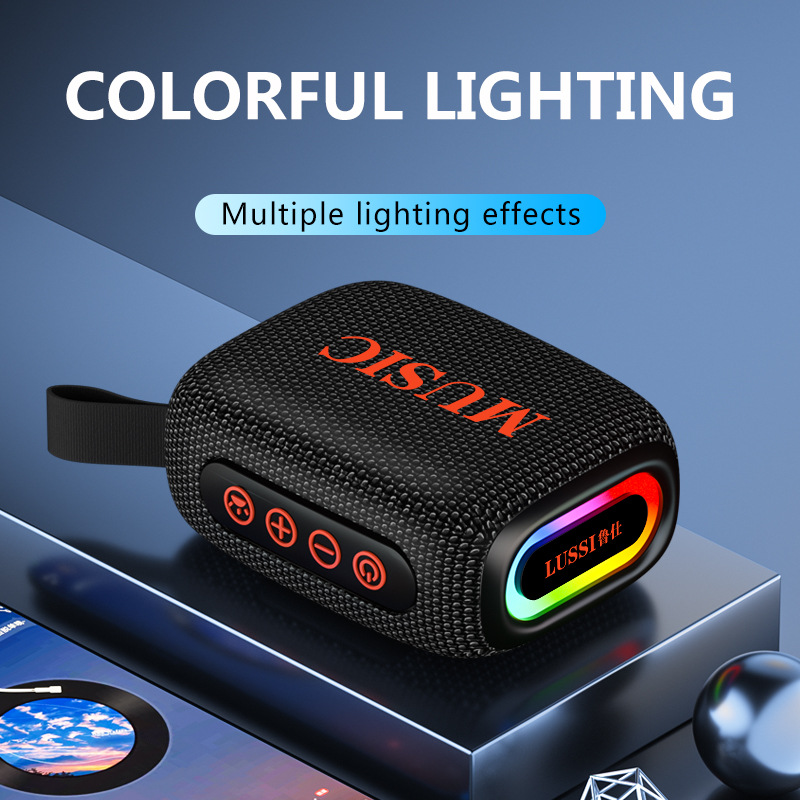 Audio Music Spotify - Портативная водонепроницаемая беспроводная Bluetooth-колонка с RGB-подсветкой,