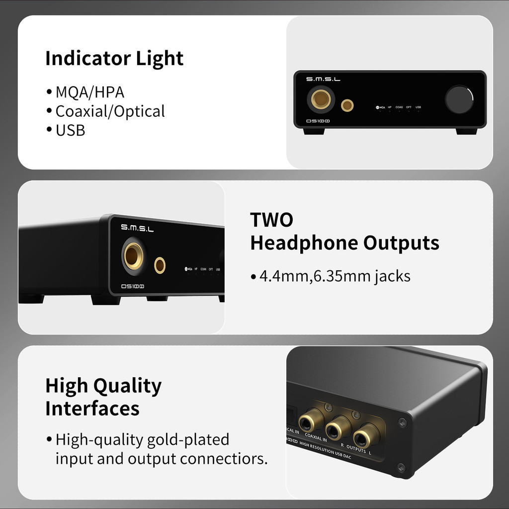 SMSL DS100 MQA MQA-CD аудиодек – обзор и цена Portable Amplifier Mini